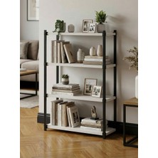 Pratico Orion 4 Raflı Metal Çok Amaçlı Kitaplık Beyaz