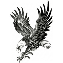 Starseven Kartal Geçici Dövme Şablonu Büyük Boy