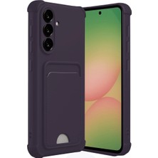 Starseven Galaxy A56 Kılıf Kelvin Kartvizitli Silikon - Derin Mor