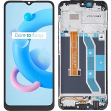 Genos Oppo Realme C15 ile Uyumlu LCD Ekran Dokunmatik Çıtalı RMX2180