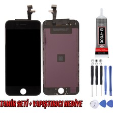 Genos Apple Iphone 6 LCD Ekran A Kalite Siyah Montaj Kiti Hediye