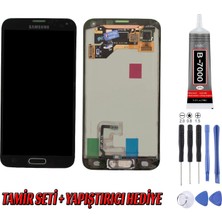Genos Samsung G900 S5 LCD Ekran Siyah Montaj Kiti Hediye