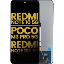 Genos Xiaomi Redmi Note 10 5g LCD Ekran Dokunmatik Siyah Çıtasız Orijinal