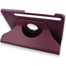 Starseven Galaxy X800 Tab S8 12.4 Kılıf 360 Tablet Deri Kılıf - Mürdüm