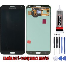 Genos Samsung E700 E7 LCD Ekran OLED Siyah Montaj Kiti Hediye