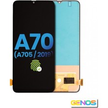 Genos Samsung Galaxy A70 A705 LCD Ekran Dokunmatik Siyah Çıtasız Revize