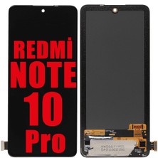 Genos Xiaomi Redmi Note 10 Pro LCD Ekran Dokunmatik Siyah Çıtasız OLED Üstün Kalite