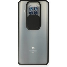 Starseven Mi 10T Lite Kılıf Palm Buzlu Kamera Sürgülü Silikon - Siyah