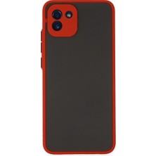 Starseven Galaxy A03 Kılıf Montreal Silikon Kapak - Kırmızı
