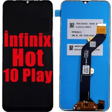 Genos Infinix Hot 10 Play LCD Ekran Dokunmatik Siyah Çıtasız A Plus Kalite