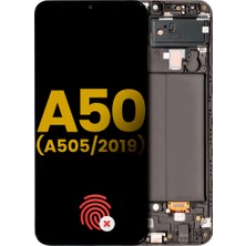 Genos Samsung Galaxy A50 A505 LCD Ekran Dokunmatik Siyah Çıtalı Orjinal Servis