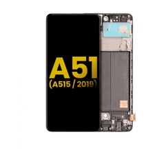 Genos Samsung Galaxy A51 A515 LCD Ekran Dokunmatik Siyah Çıtalı A Plus Kalite