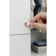 Yapışkanlı Tıpa Mobilya Dolap Vida Kapatma Gizleme Yapıştırma Kapağı Beyaz (112 Adet)