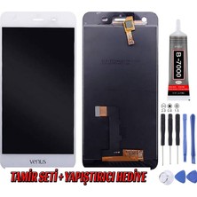 Genos Vestel Venüs V3 5570 LCD Ekran Çıtasız Beyaz Montaj Kiti Hediye