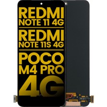 Genos Xiaomi Redmi Note 11 LCD Ekran Dokunmatik Siyah Çıtasız Orijinal