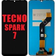 Genos Tecno Spark 7 Ekran Dokunmatik Siyah Çıtasız Orjinal