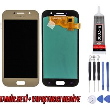 Genos Samsung A5 2017 A520 LCD Ekran OLED Gold Altın Montaj Kiti Hediye