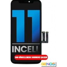 Genos Apple iPhone 11 LCD Ekran Dokunmatik Siyah A Plus Kalite
