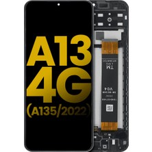 Genos Samsung Galaxy A13 A135 LCD Ekran Dokunmatik Siyah Çıtalı Orijinal