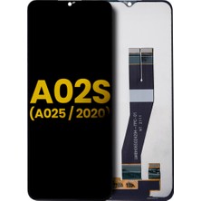 Genos Samsung Galaxy A02S A025 LCD Ekran Dokunmatik Siyah Çıtasız Orjinal