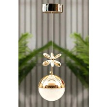 Bohem Aydınlatma Tek Top Sarkıt Gold  Modern 3 Renk LED Avize