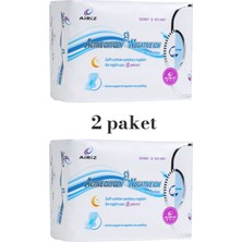 Tiens Airiz Hijyenik Kadın Pedi 8'li Gece Ped (2 Paket 16 Adet)