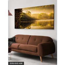 Evine Moda Sonbahar ve Göl Tek Parça Kanvas - Canvas Tablo
