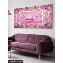 Evine Moda Allah Muhammed Lafzı Vav Tek Parça Kanvas Canvas Tablo Tablo