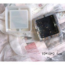 Hobiflex Silikon Kalıp Taş Tozu Ithal Dekoratif Kare Küllük Kalıbı Epoksi HB75-0172