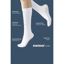 NF ND ENEFENDİ Yoga Pilates Kaymaz Tabanlı Pamuklu Soket Çorap – Beyaz Havlulu Spor ,tenis & Tavaf Çorabı 36-40