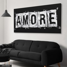 Evine Moda Amore Afişli Tek Parça Kanvas Canvas Tablo Tablo