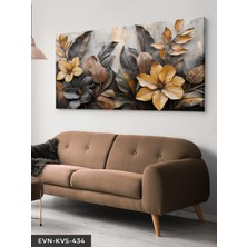 Evine Moda Eskitme Detaylı Çiçekler Tek Parça Kanvas - Canvas Tablo