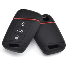 Ufak Tefek Şeyler Seat Uyumlu Siyah Silikon Anahtar Kılıfı