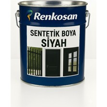 Renkosan Sentetik Yağlı Boya - Siyah 15 KG | Metal, Demir, Ahşap Yüzeyler İçin