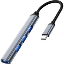 Type-C Girişli USB Çoğaltıcı 4 Hub Çevirici Çoklayıcı - 4 Portlu USB 3.0 ve Için Otg