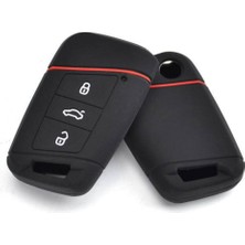 Ufak Tefek Şeyler Volkswagen Passat B8 Skoda Superb Silikon Anahtar Kılıfı Siyahkırmızı02