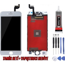 Genos Apple Iphone 6s LCD Ekran A Kalite Beyaz Montaj Kiti Hediye