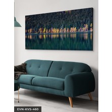 Evine Moda Yansımalı Renkli Ağaçlar Tek Parça Kanvas - Canvas Tablo