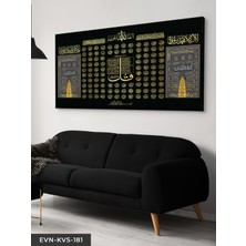 Evine Moda Dualar Esmaul Hüsna Tek Parça Kanvas Canvas Tablo Tablo