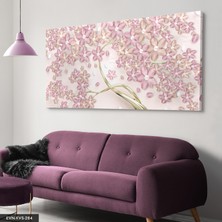 Evine Moda Pembe Çiçek Tek Parça Kanvas Canvas Tablo