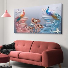 Evine Moda Tavus Kuşu Tek Parça Kanvas Canvas Tablo Tablo