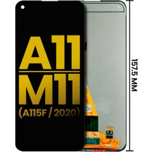 Genos Samsung Galaxy M11 M115F LCD Ekran Dokunmatik Siyah Çıtasız Orijinal