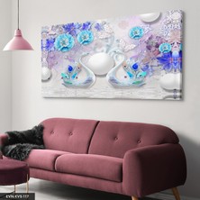 Evine Moda Kuğulu Tek Parça Kanvas Canvas Tablo Tablo