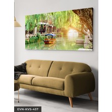 Evine Moda Irmak ve Kayık Tek Parça Kanvas - Canvas Tablo