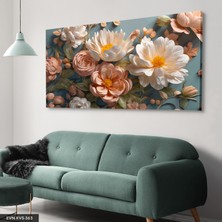 Evine Moda Renkli Çiçekler Tek Parça Kanvas - Canvas Tablo
