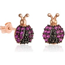 Erseyy Gümüş Uğur Böceği Küpe