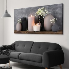 Evine Moda Mum Vazo Çiçekler Tek Parça Kanvas - Canvas Tablo