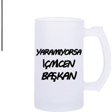 Sartre Art Yaramıyorsa Içmicen Başkan  Buzlu Cam Bira-Meşrubat Bardağı