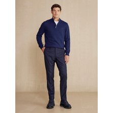 Brooks Brothers Normal Bel Düz Paça Standart Lacivert Erkek Pantolon BBFW25MPT004