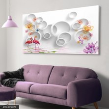 Evine Moda Flamingo Tek Parça Kanvas Canvas Tablo Tablo